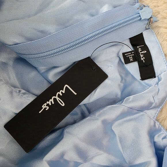 NEW Love Me Forever Light Blue Square Neck Maxi Dress - Picture 10 of 12